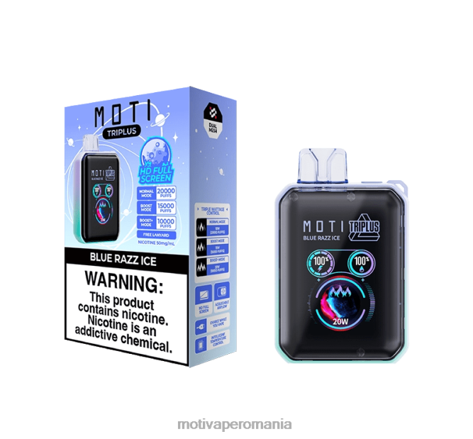 MOTI Triplus 20.000 de vapori de unică folosință (5%, 20.000 pufuri) gheata de pepene verde NVLL10 MOTI Vape Review